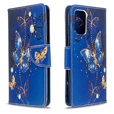 Custodia Portafoglio In Pelle Fantasia Modello Cover con Supporto B03F per Samsung Galaxy S20 Blu Notte