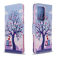 Custodia Portafoglio In Pelle Fantasia Modello Cover con Supporto B03F per Samsung Galaxy S20 Plus 5G Lavanda