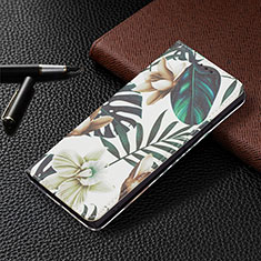 Custodia Portafoglio In Pelle Fantasia Modello Cover con Supporto B03F per Samsung Galaxy S24 Ultra 5G Verde Pastello