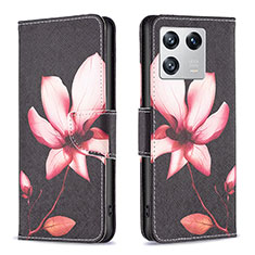 Custodia Portafoglio In Pelle Fantasia Modello Cover con Supporto B03F per Xiaomi Mi 13 5G Rosso