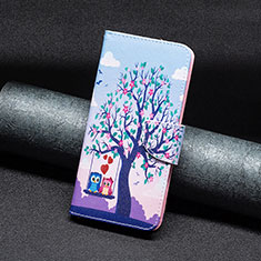 Custodia Portafoglio In Pelle Fantasia Modello Cover con Supporto B03F per Xiaomi Redmi Note 12 5G Lavanda