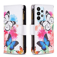 Custodia Portafoglio In Pelle Fantasia Modello Cover con Supporto B04F per Samsung Galaxy A23 5G Colorato