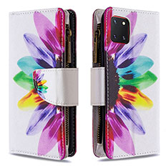 Custodia Portafoglio In Pelle Fantasia Modello Cover con Supporto B04F per Samsung Galaxy A81 Multicolore