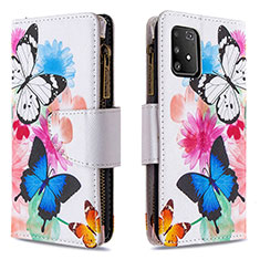 Custodia Portafoglio In Pelle Fantasia Modello Cover con Supporto B04F per Samsung Galaxy A91 Colorato