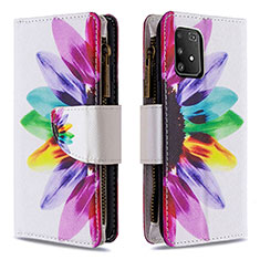 Custodia Portafoglio In Pelle Fantasia Modello Cover con Supporto B04F per Samsung Galaxy S10 Lite Multicolore