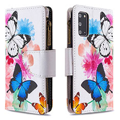 Custodia Portafoglio In Pelle Fantasia Modello Cover con Supporto B04F per Samsung Galaxy S20 Colorato