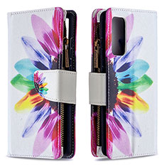 Custodia Portafoglio In Pelle Fantasia Modello Cover con Supporto B04F per Samsung Galaxy S20 Lite 5G Multicolore