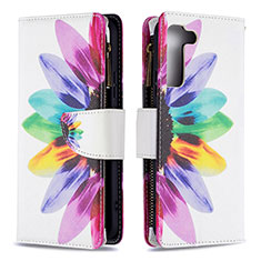 Custodia Portafoglio In Pelle Fantasia Modello Cover con Supporto B04F per Samsung Galaxy S21 5G Colorato