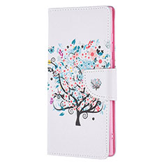 Custodia Portafoglio In Pelle Fantasia Modello Cover con Supporto B04F per Samsung Galaxy S21 Ultra 5G Bianco