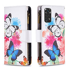Custodia Portafoglio In Pelle Fantasia Modello Cover con Supporto B04F per Xiaomi Redmi Note 11S 4G Colorato