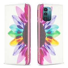 Custodia Portafoglio In Pelle Fantasia Modello Cover con Supporto B05F per Nokia G11 Multicolore
