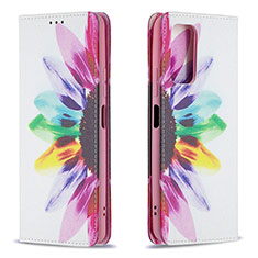 Custodia Portafoglio In Pelle Fantasia Modello Cover con Supporto B05F per Xiaomi Redmi Note 10 Pro 4G Multicolore