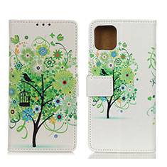 Custodia Portafoglio In Pelle Fantasia Modello Cover con Supporto D02Y per Motorola Moto G100 5G Verde