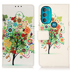 Custodia Portafoglio In Pelle Fantasia Modello Cover con Supporto D02Y per Motorola Moto G71 5G Colorato