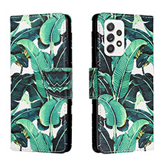 Custodia Portafoglio In Pelle Fantasia Modello Cover con Supporto H01X per Samsung Galaxy A53 5G Verde