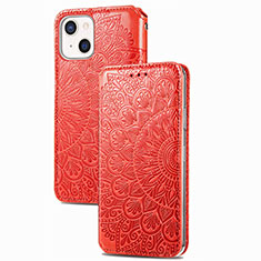 Custodia Portafoglio In Pelle Fantasia Modello Cover con Supporto H02 per Apple iPhone 14 Plus Rosso