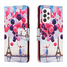 Custodia Portafoglio In Pelle Fantasia Modello Cover con Supporto H02X per Samsung Galaxy A53 5G Multicolore