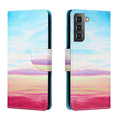 Custodia Portafoglio In Pelle Fantasia Modello Cover con Supporto H02X per Samsung Galaxy S22 5G Colorato