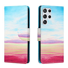 Custodia Portafoglio In Pelle Fantasia Modello Cover con Supporto H02X per Samsung Galaxy S23 Ultra 5G Colorato