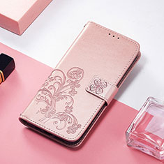 Custodia Portafoglio In Pelle Fantasia Modello Cover con Supporto H04 per Apple iPhone 13 Oro Rosa