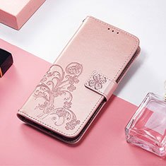 Custodia Portafoglio In Pelle Fantasia Modello Cover con Supporto H04 per Apple iPhone 14 Pro Oro Rosa