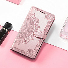 Custodia Portafoglio In Pelle Fantasia Modello Cover con Supporto H05 per Apple iPhone 14 Pro Oro Rosa