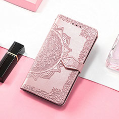 Custodia Portafoglio In Pelle Fantasia Modello Cover con Supporto H06 per Apple iPhone 13 Mini Oro Rosa