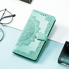 Custodia Portafoglio In Pelle Fantasia Modello Cover con Supporto H06 per Apple iPhone 13 Verde