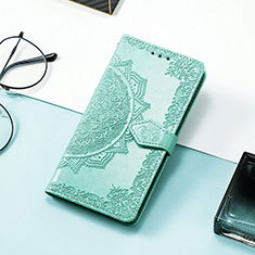 Custodia Portafoglio In Pelle Fantasia Modello Cover con Supporto H06 per Apple iPhone 14 Verde
