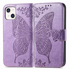 Custodia Portafoglio In Pelle Fantasia Modello Cover con Supporto H07 per Apple iPhone 13 Lavanda