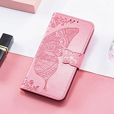 Custodia Portafoglio In Pelle Fantasia Modello Cover con Supporto H08 per Apple iPhone 14 Pro Rosa Caldo
