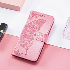 Custodia Portafoglio In Pelle Fantasia Modello Cover con Supporto H08 per Apple iPhone 15 Plus Rosa Caldo