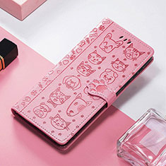 Custodia Portafoglio In Pelle Fantasia Modello Cover con Supporto H12 per Apple iPhone 13 Rosa
