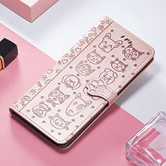Custodia Portafoglio In Pelle Fantasia Modello Cover con Supporto H12 per Apple iPhone 14 Oro Rosa