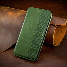 Custodia Portafoglio In Pelle Fantasia Modello Cover con Supporto H14 per Apple iPhone 13 Verde