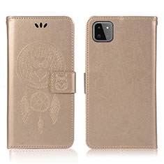 Custodia Portafoglio In Pelle Fantasia Modello Cover con Supporto JX1 per Samsung Galaxy A22 5G Oro