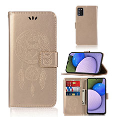 Custodia Portafoglio In Pelle Fantasia Modello Cover con Supporto JX1 per Samsung Galaxy F02S SM-E025F Oro