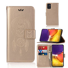 Custodia Portafoglio In Pelle Fantasia Modello Cover con Supporto JX1 per Samsung Galaxy Quantum2 5G Oro