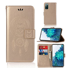 Custodia Portafoglio In Pelle Fantasia Modello Cover con Supporto JX1 per Samsung Galaxy S20 FE 5G Oro