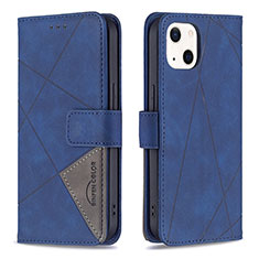 Custodia Portafoglio In Pelle Fantasia Modello Cover con Supporto L06 per Apple iPhone 15 Plus Blu