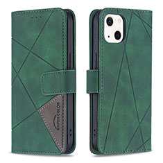 Custodia Portafoglio In Pelle Fantasia Modello Cover con Supporto L06 per Apple iPhone 15 Plus Verde
