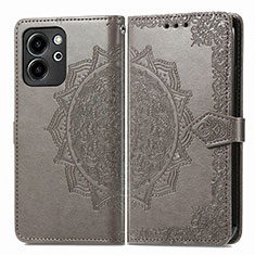 Custodia Portafoglio In Pelle Fantasia Modello Cover con Supporto per Huawei Honor 80 SE 5G Grigio