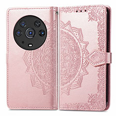 Custodia Portafoglio In Pelle Fantasia Modello Cover con Supporto per Huawei Honor Magic3 Pro 5G Oro Rosa