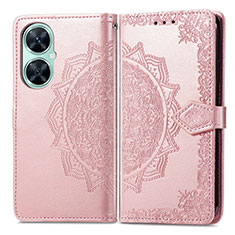 Custodia Portafoglio In Pelle Fantasia Modello Cover con Supporto per Huawei Nova 11i Oro Rosa