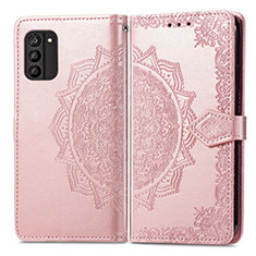 Custodia Portafoglio In Pelle Fantasia Modello Cover con Supporto per Nokia G100 Oro Rosa