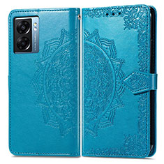 Custodia Portafoglio In Pelle Fantasia Modello Cover con Supporto per OnePlus Nord N300 5G Blu