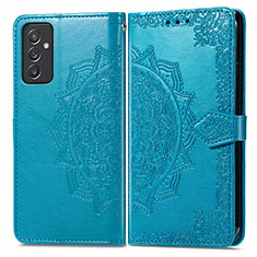 Custodia Portafoglio In Pelle Fantasia Modello Cover con Supporto per Samsung Galaxy A05s Blu