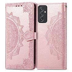 Custodia Portafoglio In Pelle Fantasia Modello Cover con Supporto per Samsung Galaxy A05s Oro Rosa