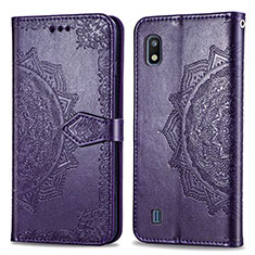 Custodia Portafoglio In Pelle Fantasia Modello Cover con Supporto per Samsung Galaxy A10 Viola