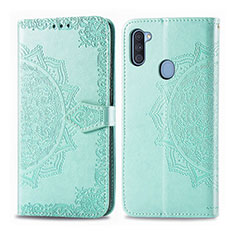 Custodia Portafoglio In Pelle Fantasia Modello Cover con Supporto per Samsung Galaxy A11 Verde